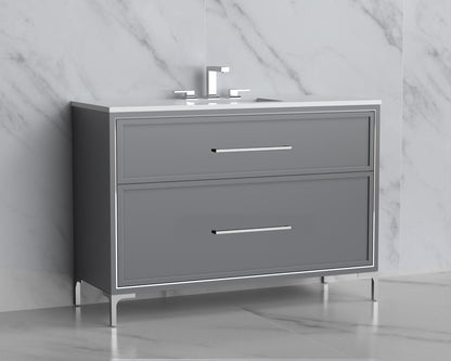 Profile 48C" Free standing Vanity Cabinet with Trendsitional Feet