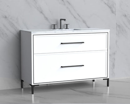 Profile 48C" Free standing Vanity Cabinet with Trendsitional Feet