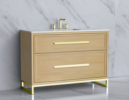 Profile 48D" Free Standing Vanity Cabinet with Contempo Feet/Base