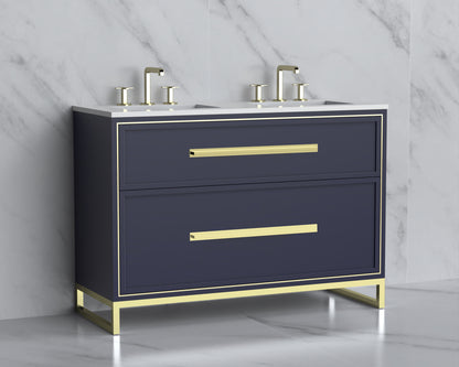Profile 48D" Free Standing Vanity Cabinet with Contempo Feet/Base