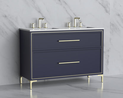 Profile 48D" Free standing Vanity Cabinet with Trendsitional Feet