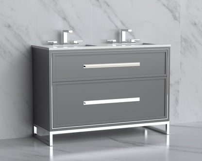 Profile 48D" Free Standing Vanity Cabinet with Contempo Feet/Base