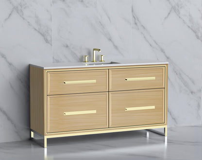 Profile 60C" Free Standing Vanity Cabinet with Contempo Feet/Base