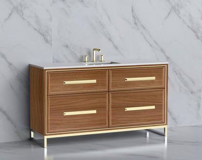 Profile 60C" Free Standing Vanity Cabinet with Contempo Feet/Base