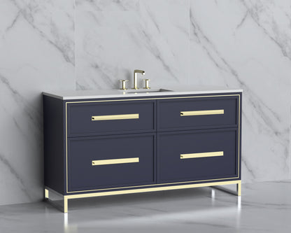 Profile 60C" Free Standing Vanity Cabinet with Contempo Feet/Base