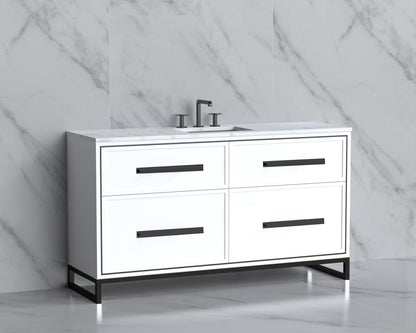 Profile 60C" Free Standing Vanity Cabinet with Contempo Feet/Base