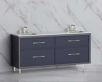 Profile 72" Free standing Vanity Cabinet with Mid-Century Feet