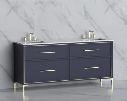 Profile 72" Free standing Vanity Cabinet with Trendsitional Feet