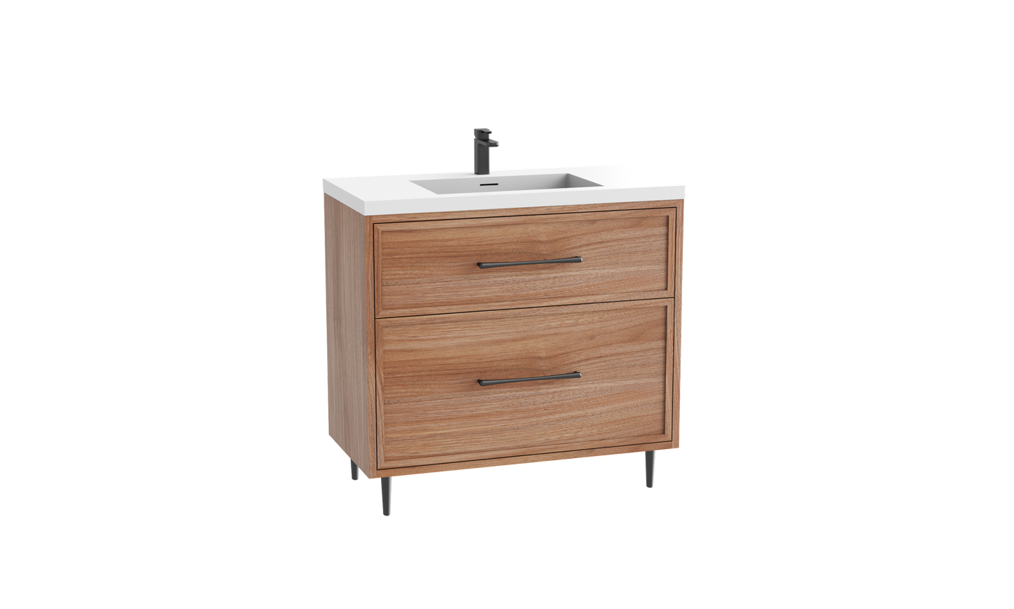 Profile SE 36" Free standing Vanity Cabinet with Mid-Century Feet