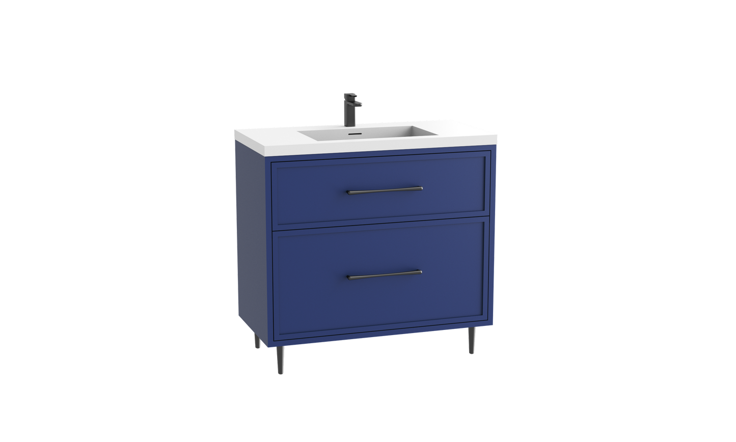 Profile SE 30" Free standing Vanity Cabinet with Mid-Century Feet