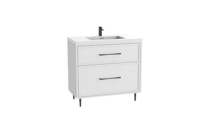 Profile SE 48C" Free standing Vanity Cabinet with Mid-Century Feet