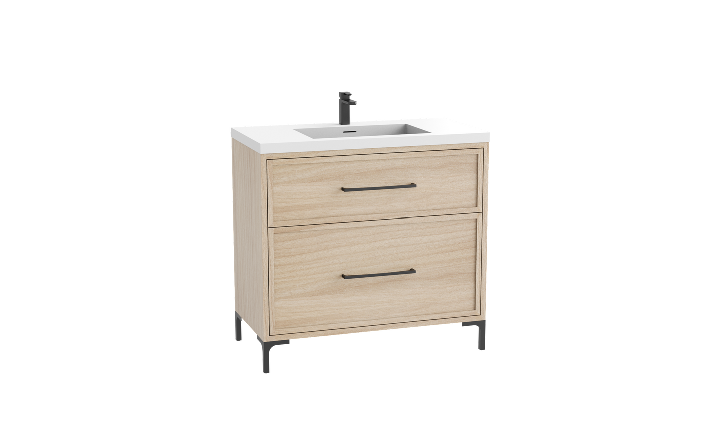 Profile SE 30" Free standing Vanity Cabinet with Trendsitional Feet