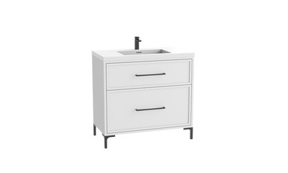 Profile SE 36" Free standing Vanity Cabinet with Trendsitional Feet