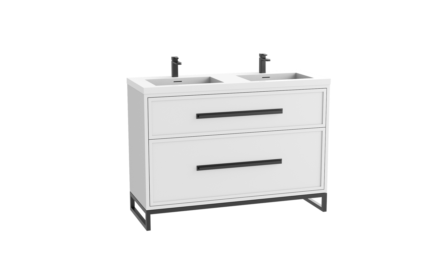 Profile SE 48D" Free standing Vanity Cabinet with Contempo Feet/Base