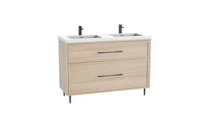 Profile SE 48D" Free standing Vanity Cabinet with Mid-Century Feet