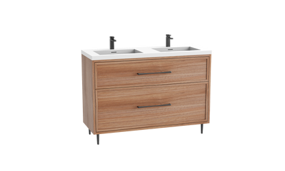 Profile SE 48D" Free standing Vanity Cabinet with Mid-Century Feet