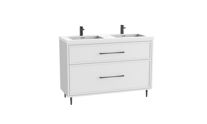 Profile SE 48D" Free standing Vanity Cabinet with Mid-Century Feet