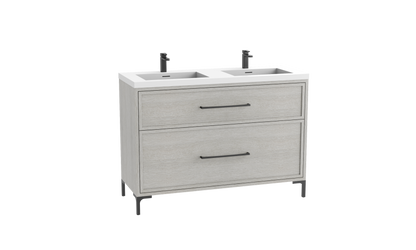 Profile SE 48D" Free standing Vanity Cabinet with Trendsitional Feet