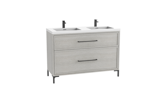 Profile SE 48D" Free standing Vanity Cabinet with Trendsitional Feet