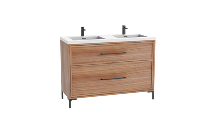 Profile SE 48D" Free standing Vanity Cabinet with Trendsitional Feet