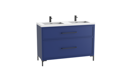 Profile SE 48D" Free standing Vanity Cabinet with Trendsitional Feet