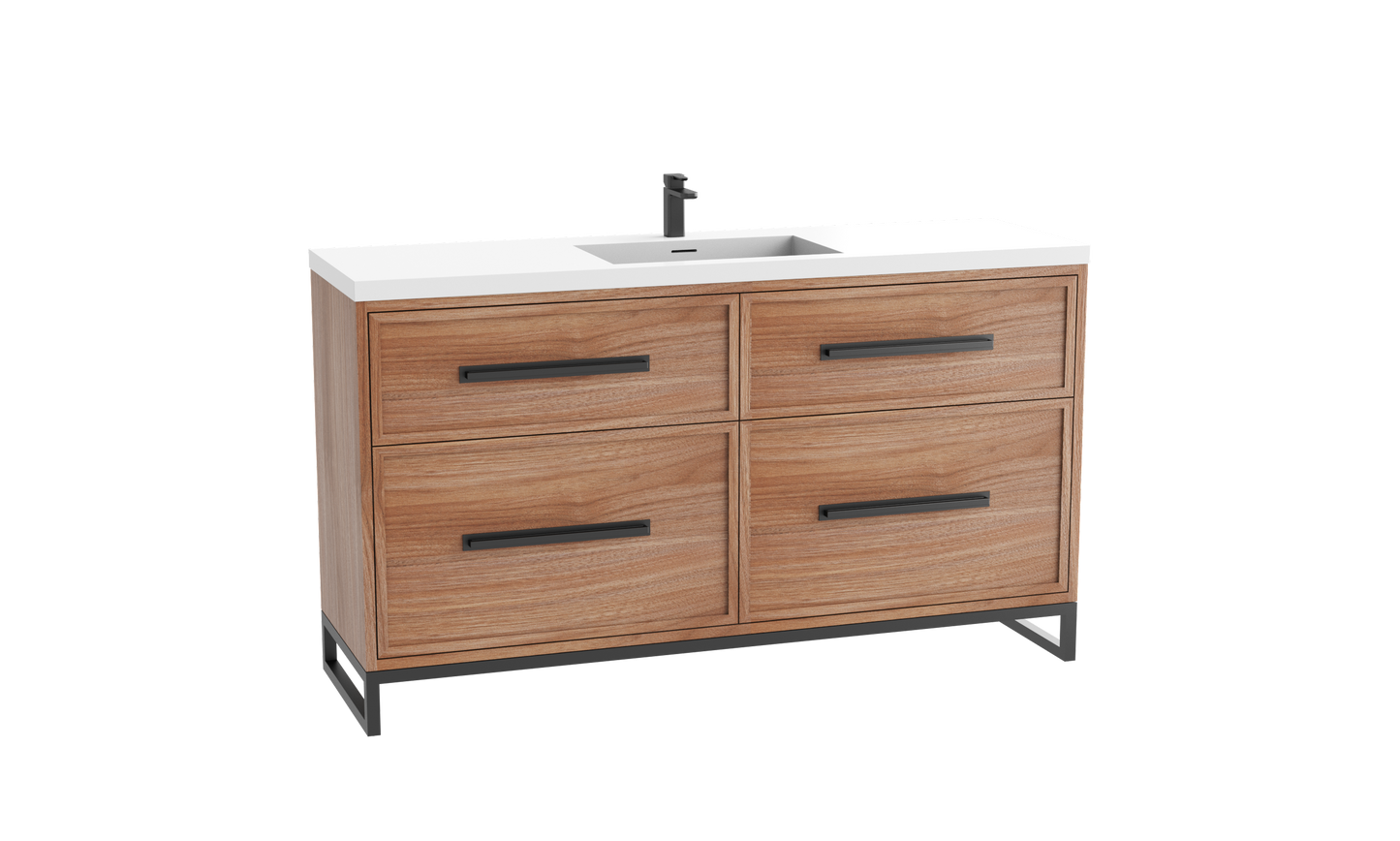 Profile SE 60C" Free standing Vanity Cabinet with Contempo Feet/Base