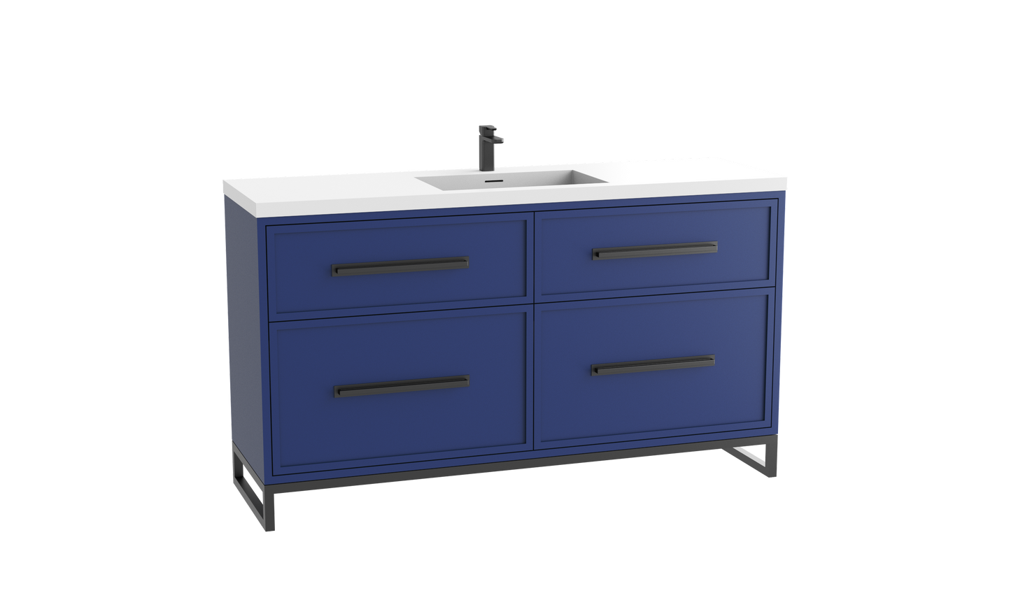 Profile SE 60C" Free standing Vanity Cabinet with Contempo Feet/Base