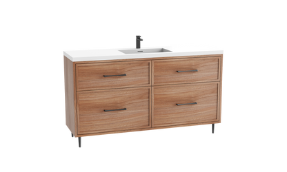 Profile SE 60C" Free standing Vanity Cabinet with Mid-Century Feet