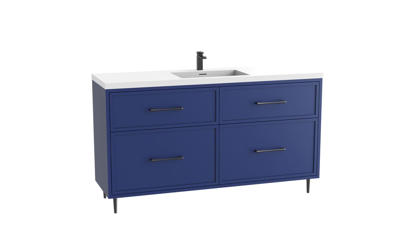 Profile SE 60C" Free standing Vanity Cabinet with Mid-Century Feet