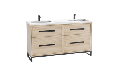 Profile SE 72D" Free standing Vanity Cabinet with Contempo Feet/Base
