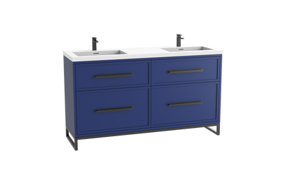 Profile SE 72D" Free standing Vanity Cabinet with Contempo Feet/Base