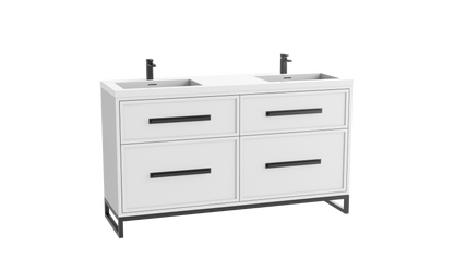 Profile SE 72D" Free standing Vanity Cabinet with Contempo Feet/Base