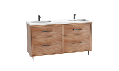 Profile SE 72D" Free standing Vanity Cabinet with Mid-Century Feet