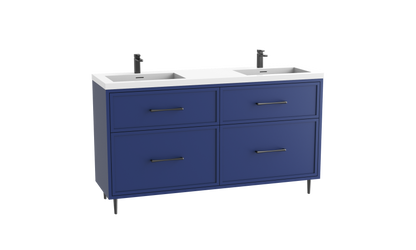 Profile SE 60D" Free standing Vanity Cabinet with Mid-Century Feet