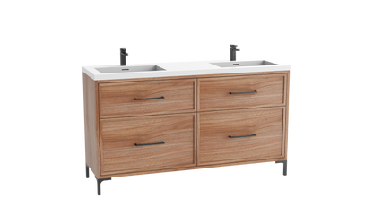 Profile SE 72D" Free standing Vanity Cabinet with Trendsitional Feet