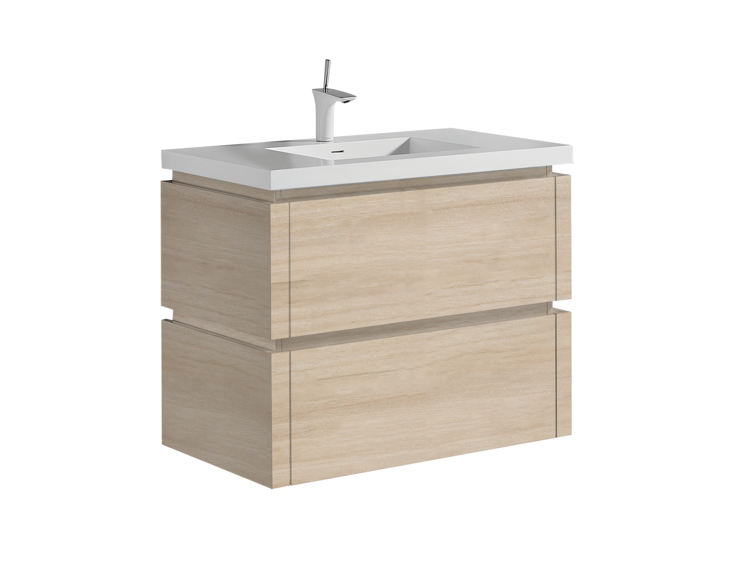 Cube 36" Wall hung Vanity Cabinet