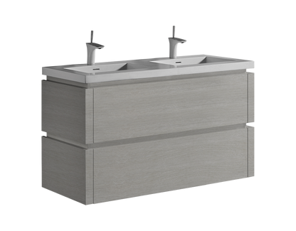 Cube 48D" Wall hung Vanity Cabinet