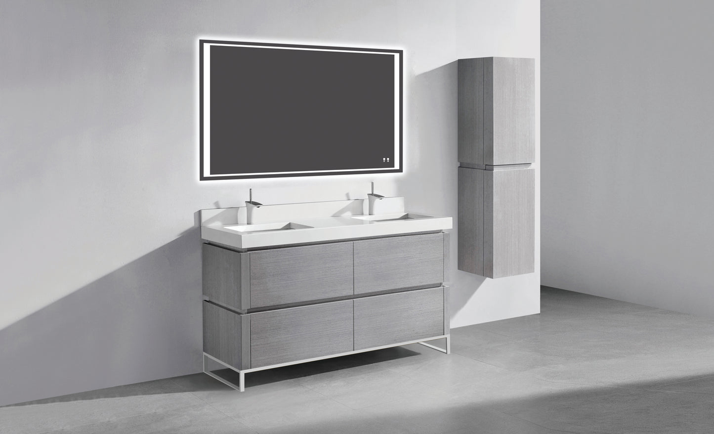 Madeli Metro 60D" Free Standing Vanity Cabinet
