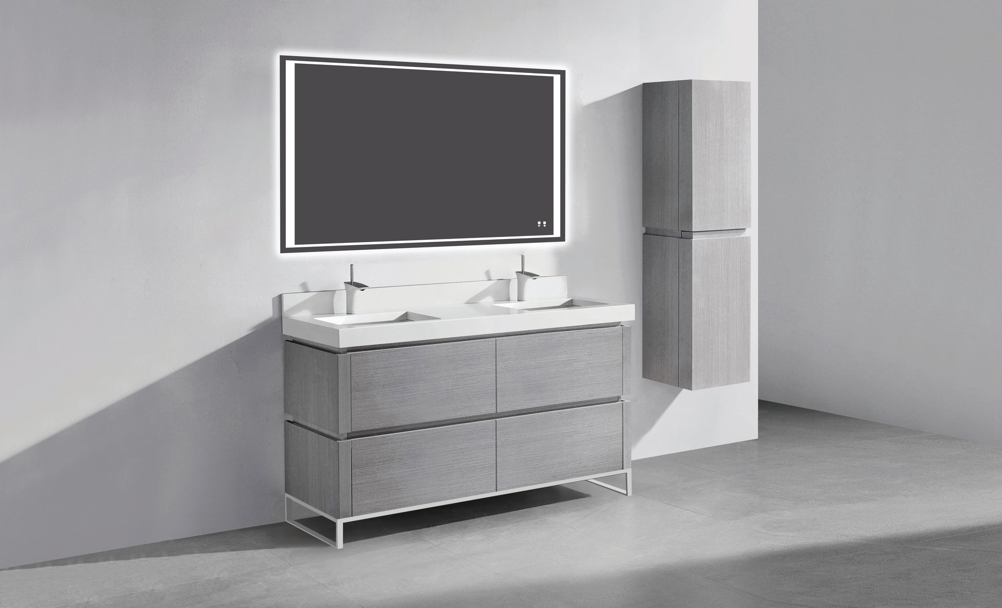 Madeli Metro 60D" Free Standing Vanity Cabinet
