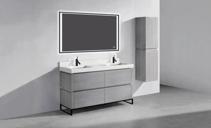 Metro 60D" Free Standing Vanity Cabinet