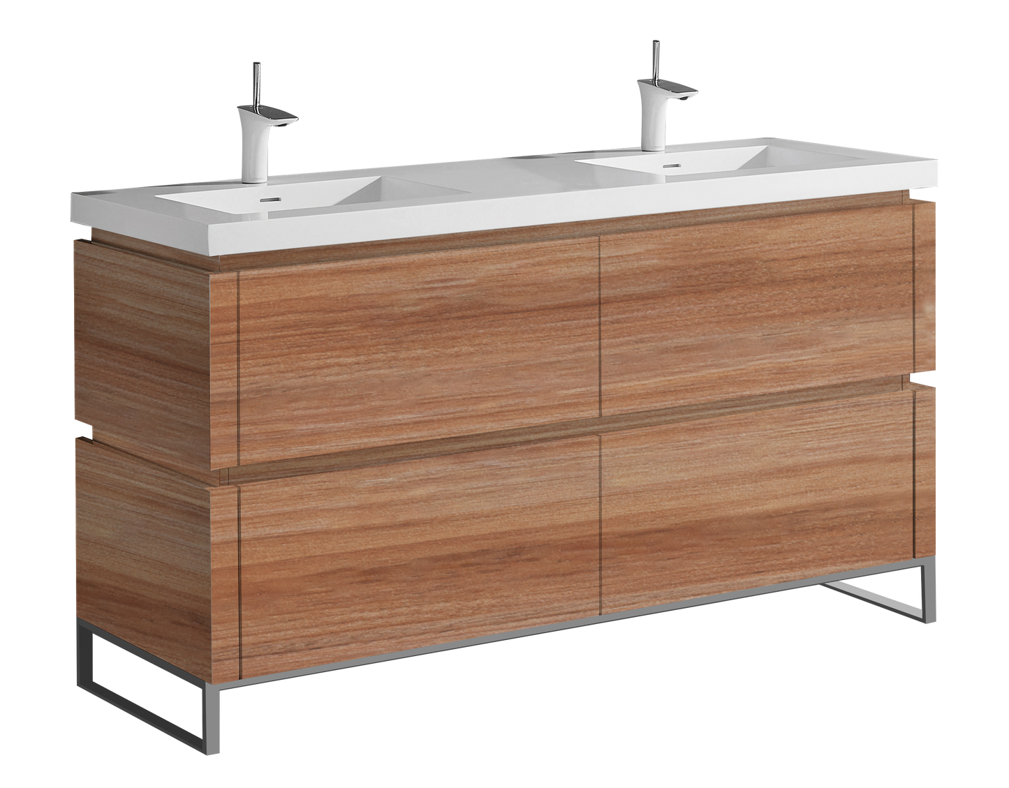 Metro 60D" Free Standing Vanity Cabinet