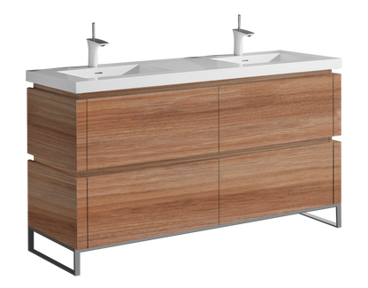 Metro 60D" Free Standing Vanity Cabinet