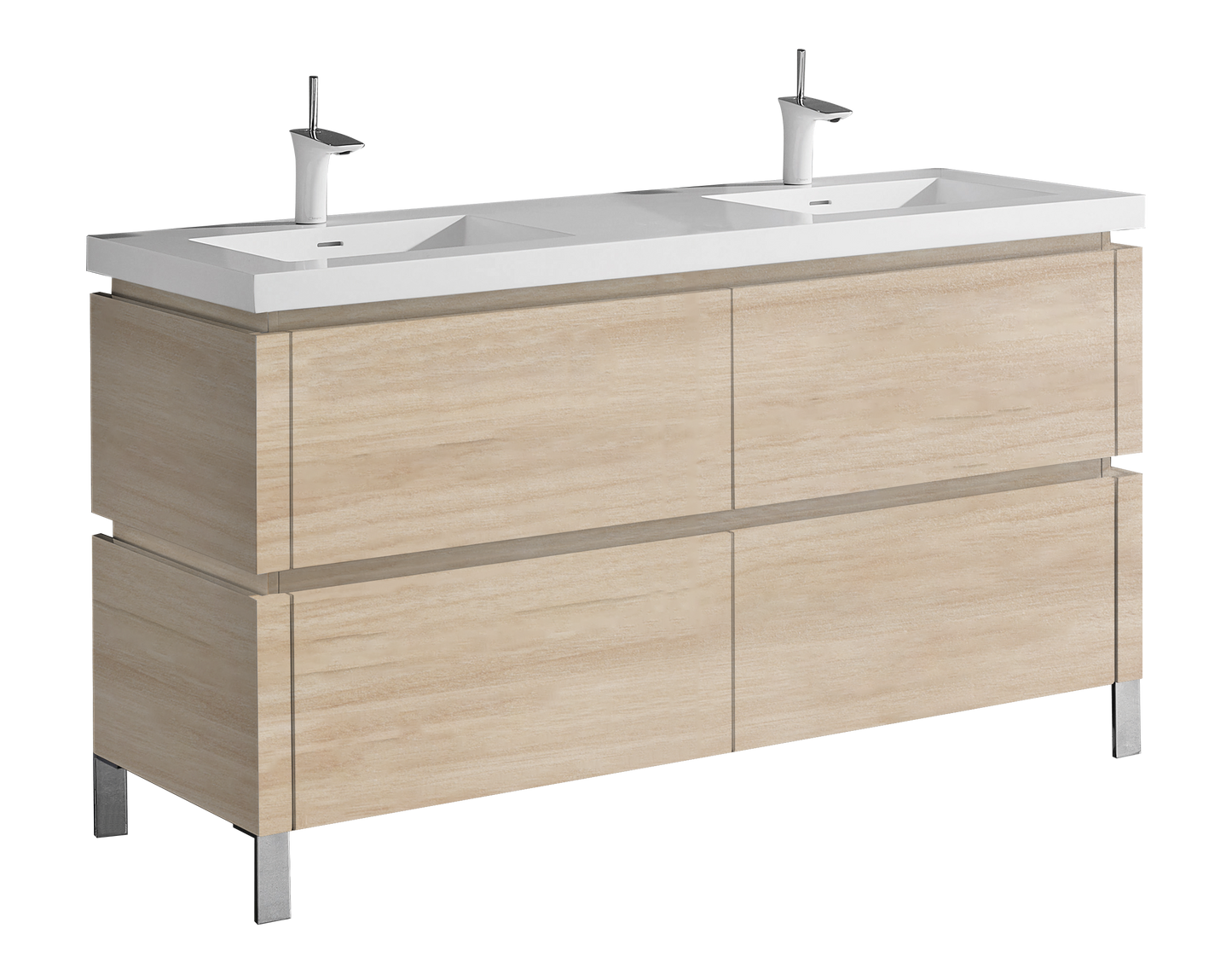 Metro 72D" Free Standing Vanity Cabinet
