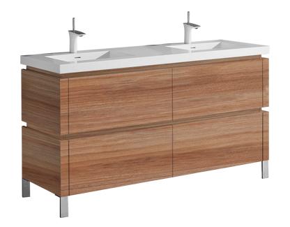 Metro 60D" Free Standing Vanity Cabinet