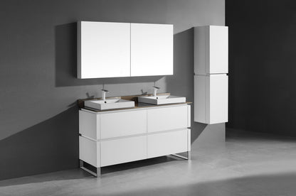 Metro 60D" Free Standing Vanity Cabinet
