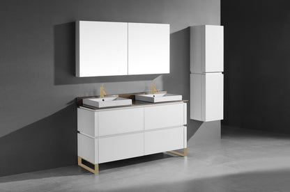 Metro 60D" Free Standing Vanity Cabinet