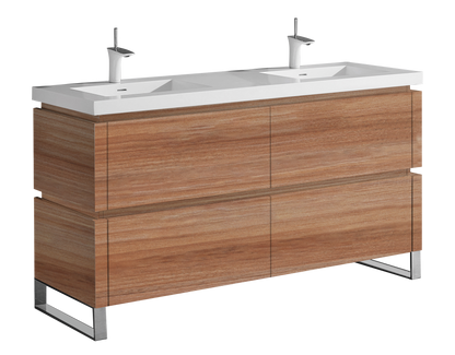 Metro 60D" Free Standing Vanity Cabinet