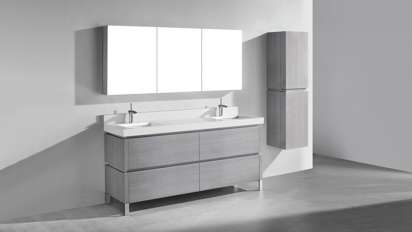 Metro 72D" Free Standing Vanity Cabinet