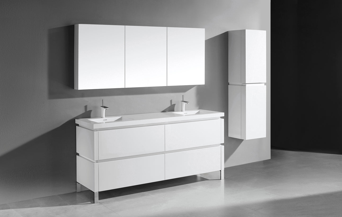 Metro 72D" Free Standing Vanity Cabinet