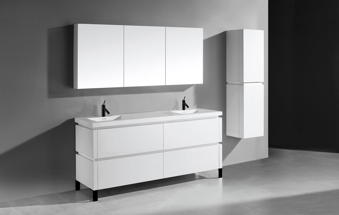 Metro 72D" Free Standing Vanity Cabinet